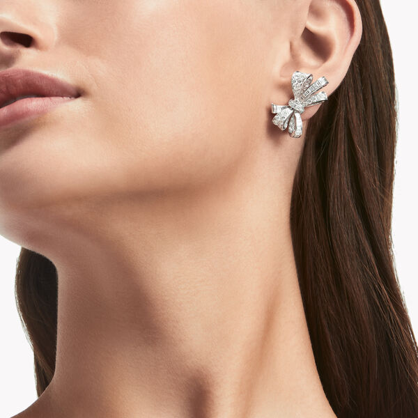 Tilda’s Bow Classic Diamond Stud Earrings, , hi-res