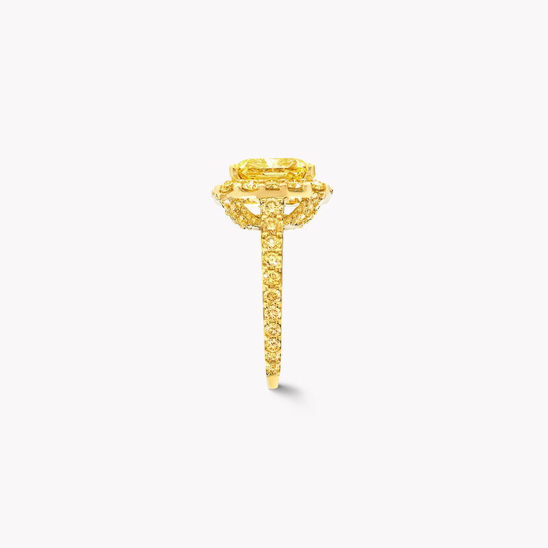 Icon Radiant Cut Yellow Diamond Engagement Ring, , hi-res