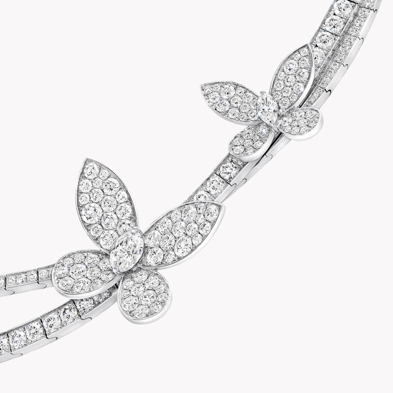 Pavé Butterfly Diamond Necklace, , hi-res
