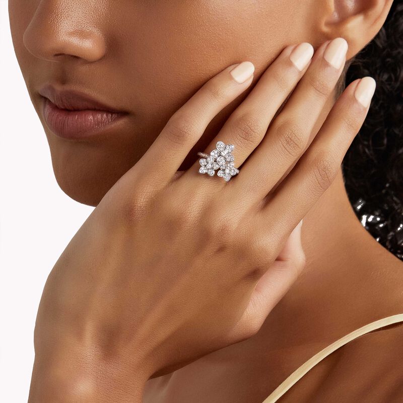 Wild Flower Diamond Cluster Ring, , hi-res