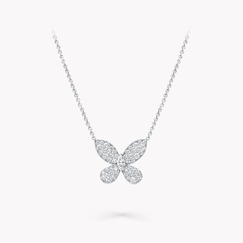 Pavé Butterfly Diamond Small Pendant