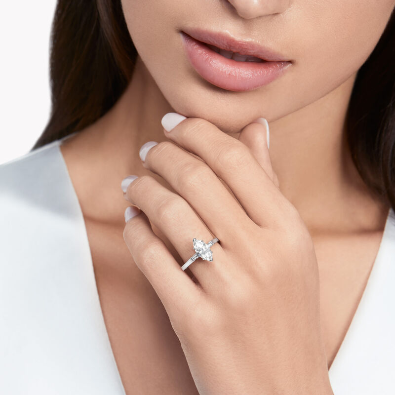 Promise Marquise Cut Diamond Engagement Ring, , hi-res