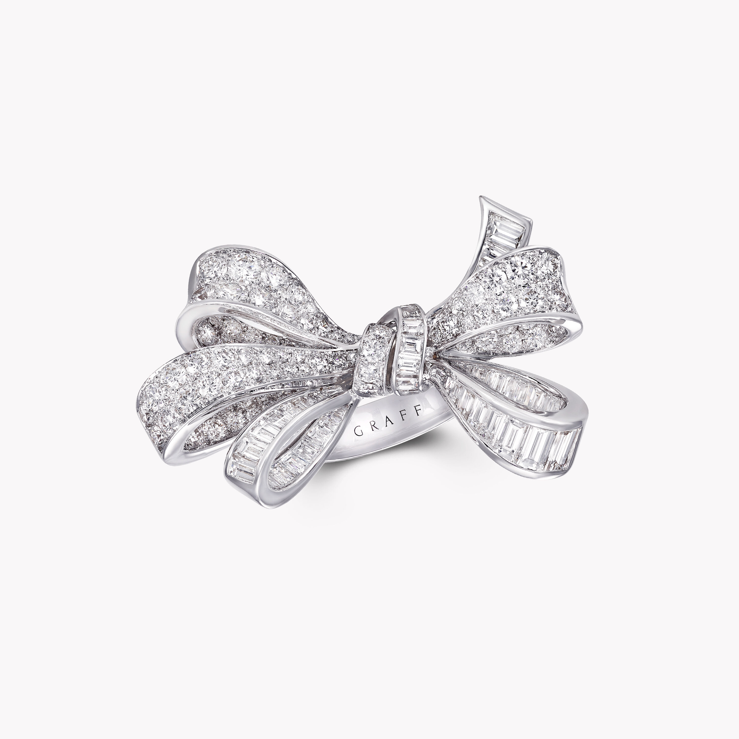 Tilda's Bow Double Knot Diamond Ring, White Gold - Graff