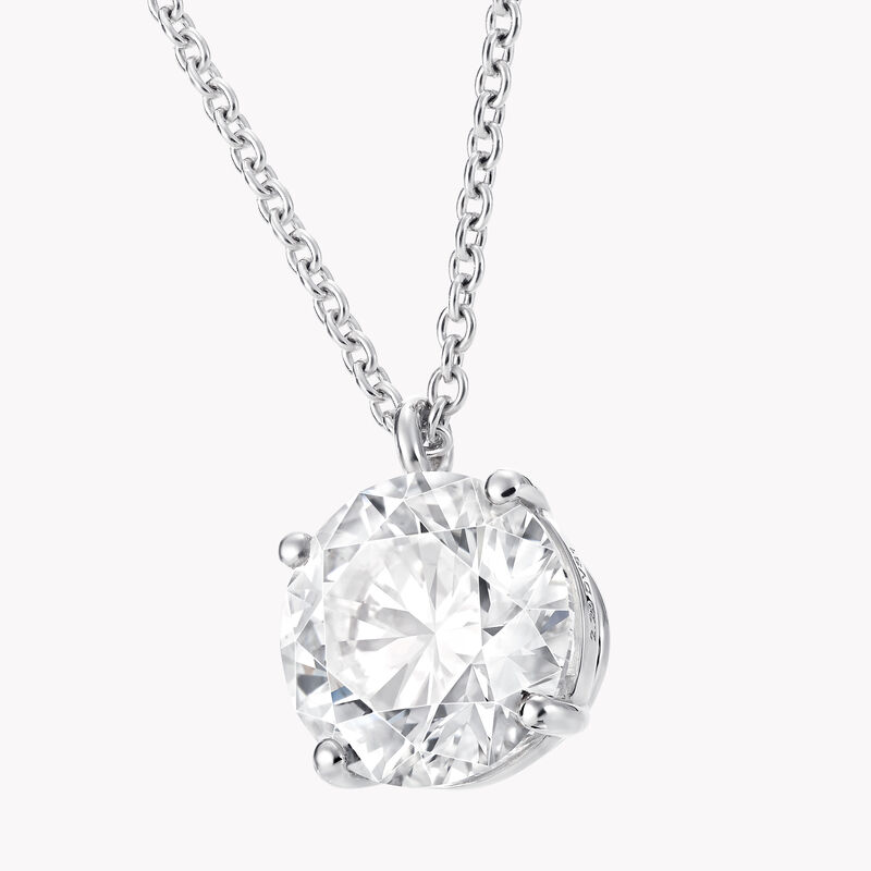 Round Diamond Pendant, , hi-res