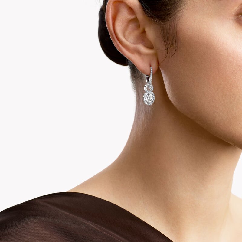 Icon 8椭圆形钻石耳环