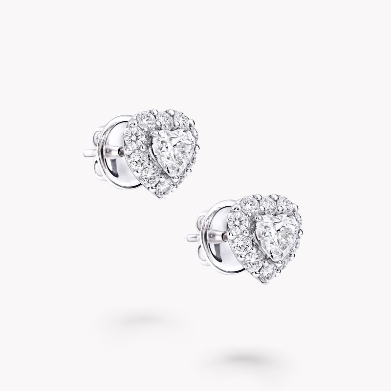 Icon Heart Shape Diamond Stud Earrings