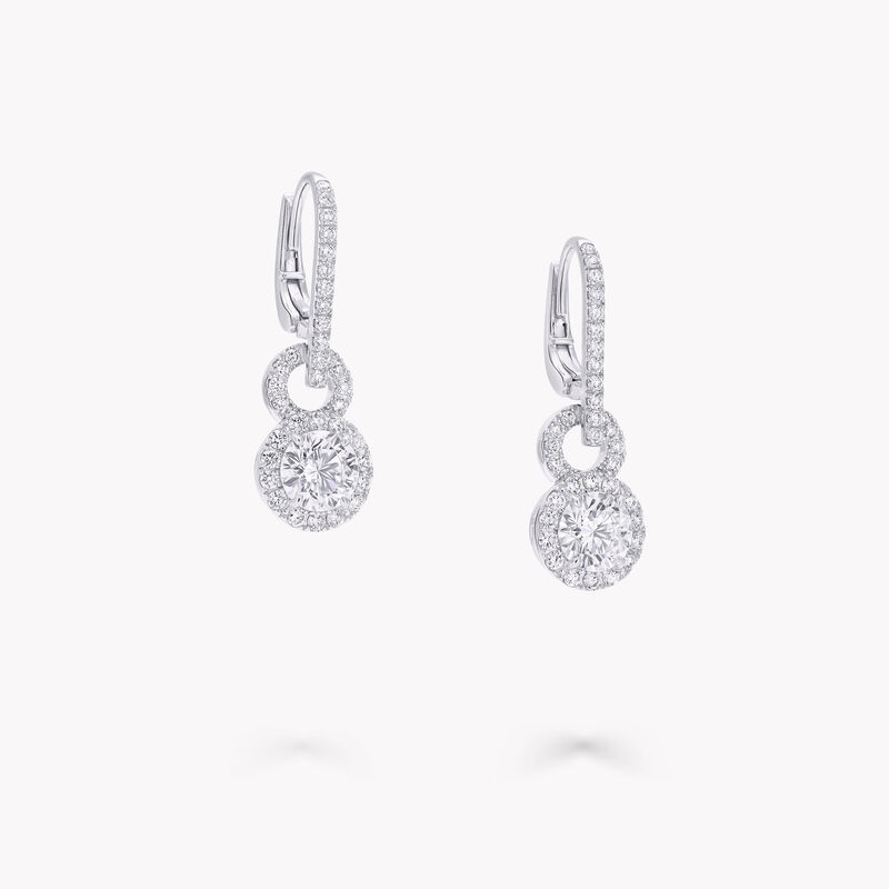 Icon 8圆形钻石耳环