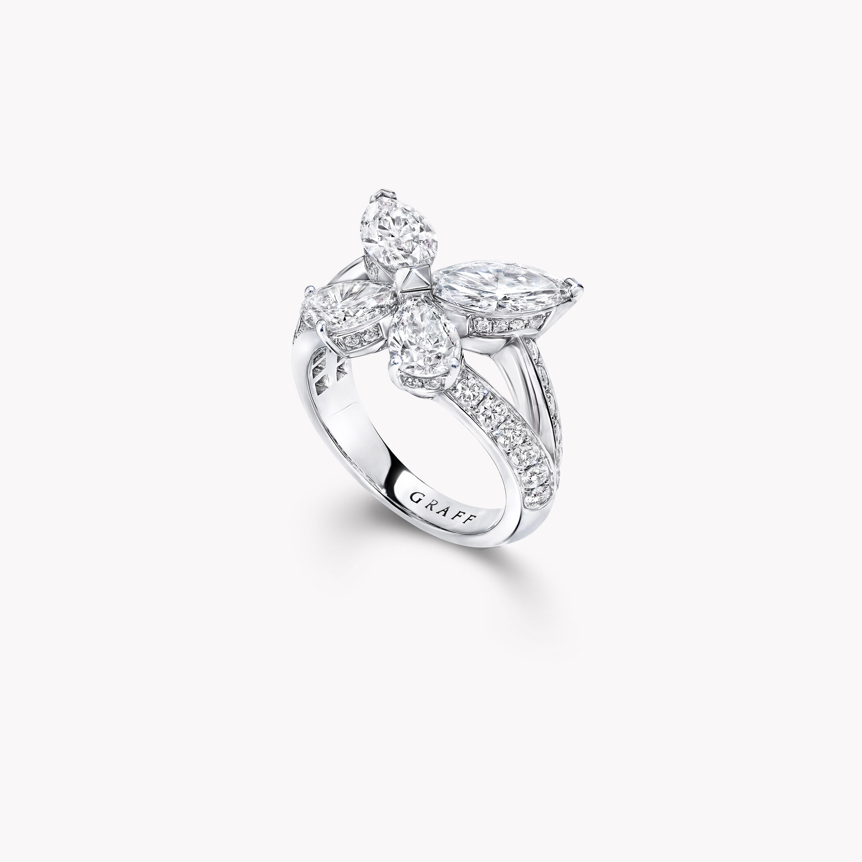 Two-tone Diamond Butterfly Ring - Nuha Jewelers