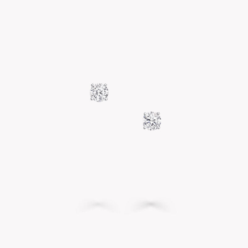 圆形钻石耳钉