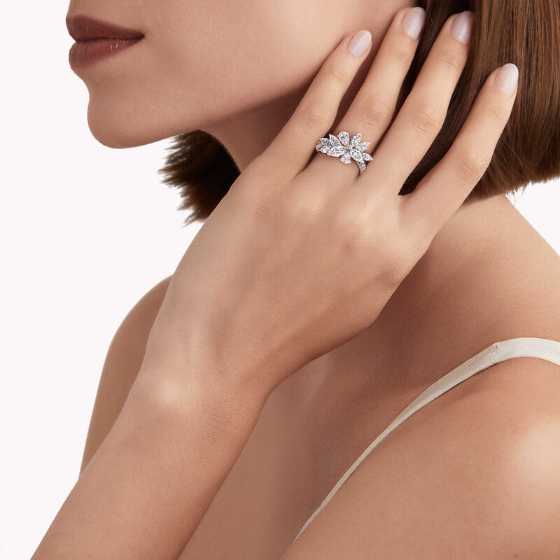Pear Shape and Marquise Cut Diamond Ring