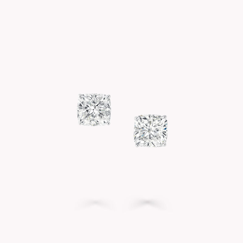 Cushion Cut Diamond Stud Earrings, , hi-res