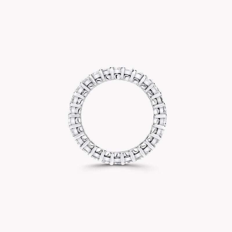 Claw Set Emerald Cut Diamond Eternity Ring