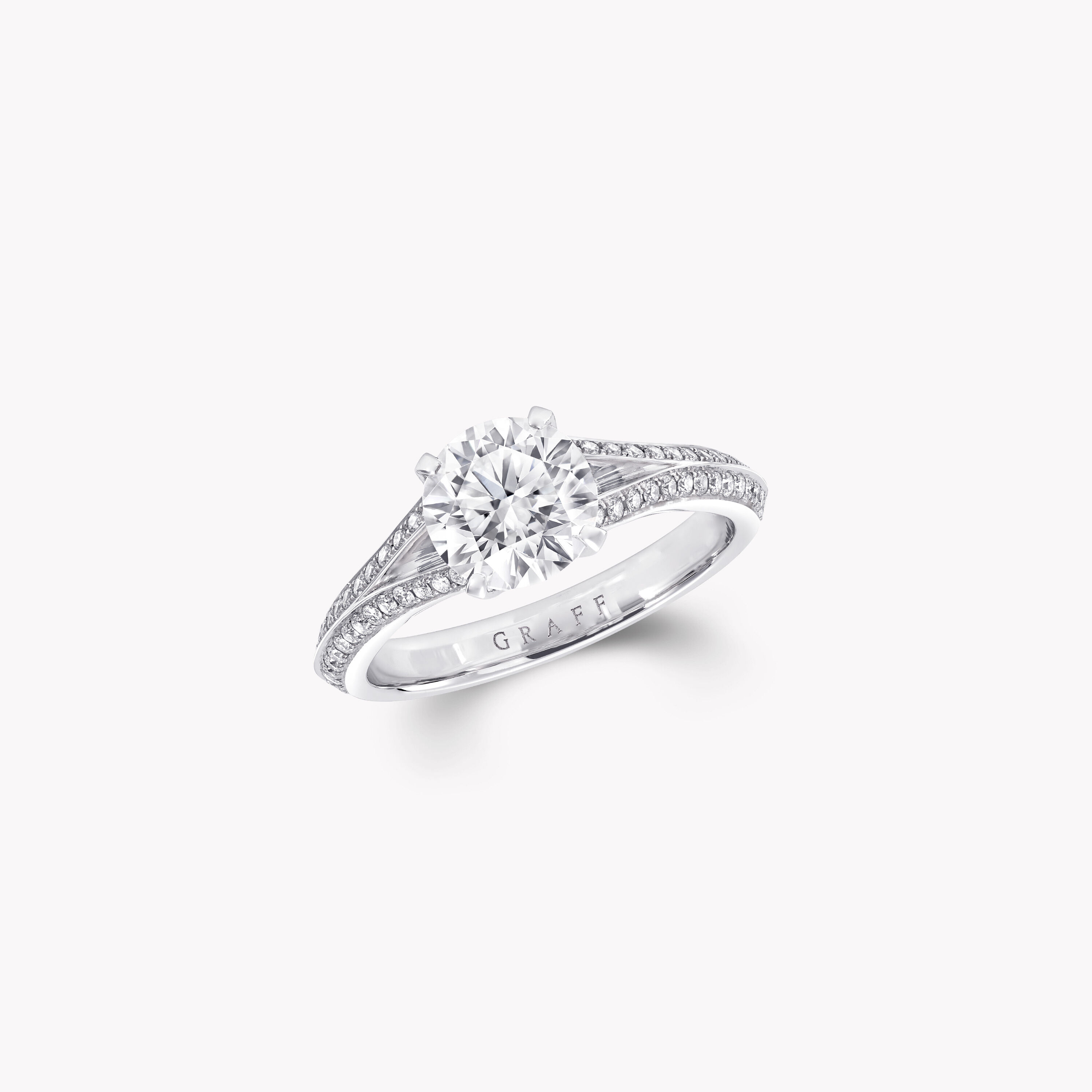Legacy Round Diamond Engagement Ring Platinum Graff