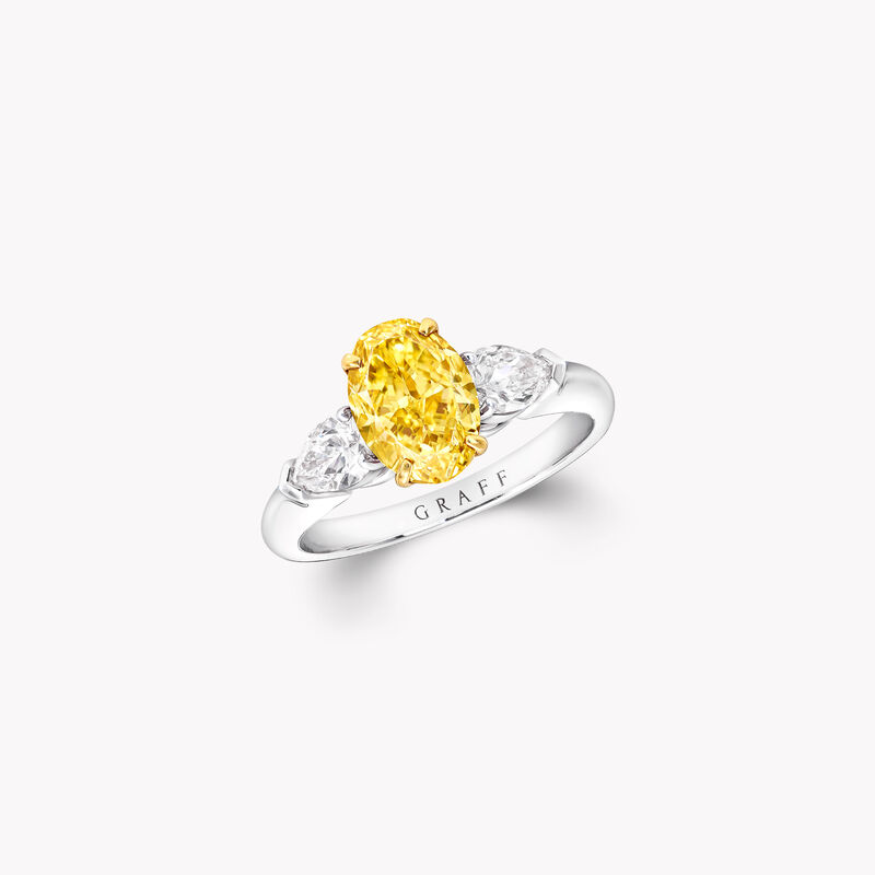 Promise Oval Yellow Diamond Engagement Ring, , hi-res