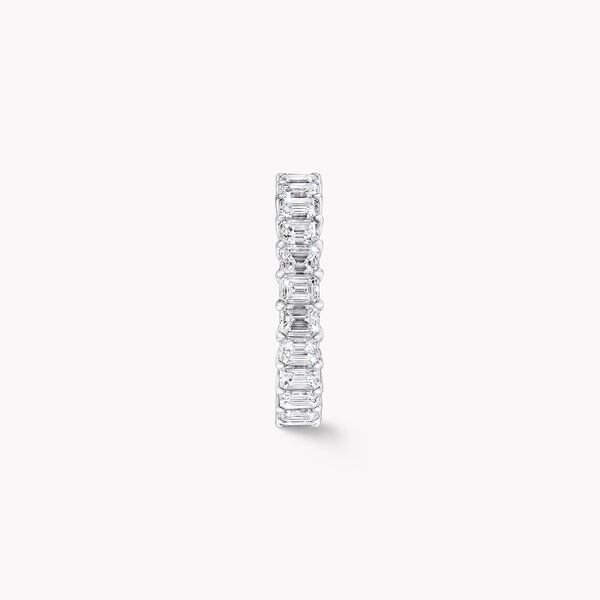 Claw Set Emerald Cut Diamond Eternity Ring, , hi-res