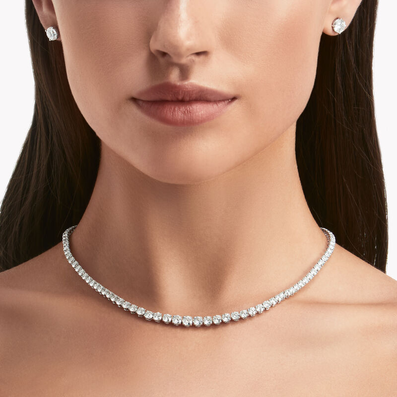 Round Diamond Necklace, , hi-res
