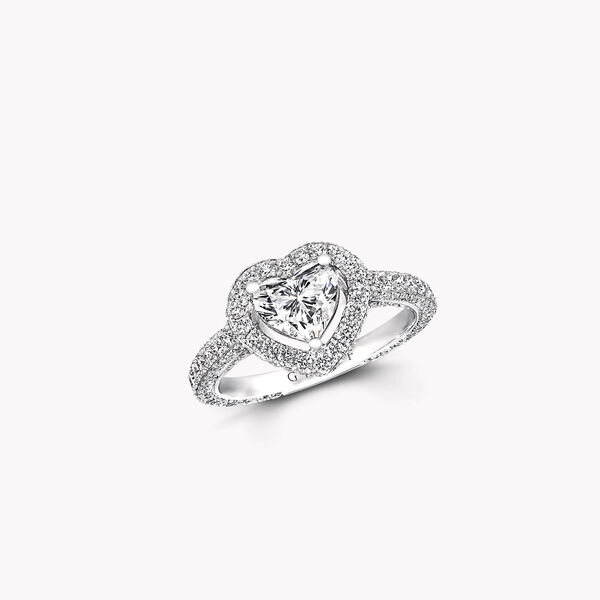 Constellation Heart Shape Diamond Engagement Ring, , hi-res