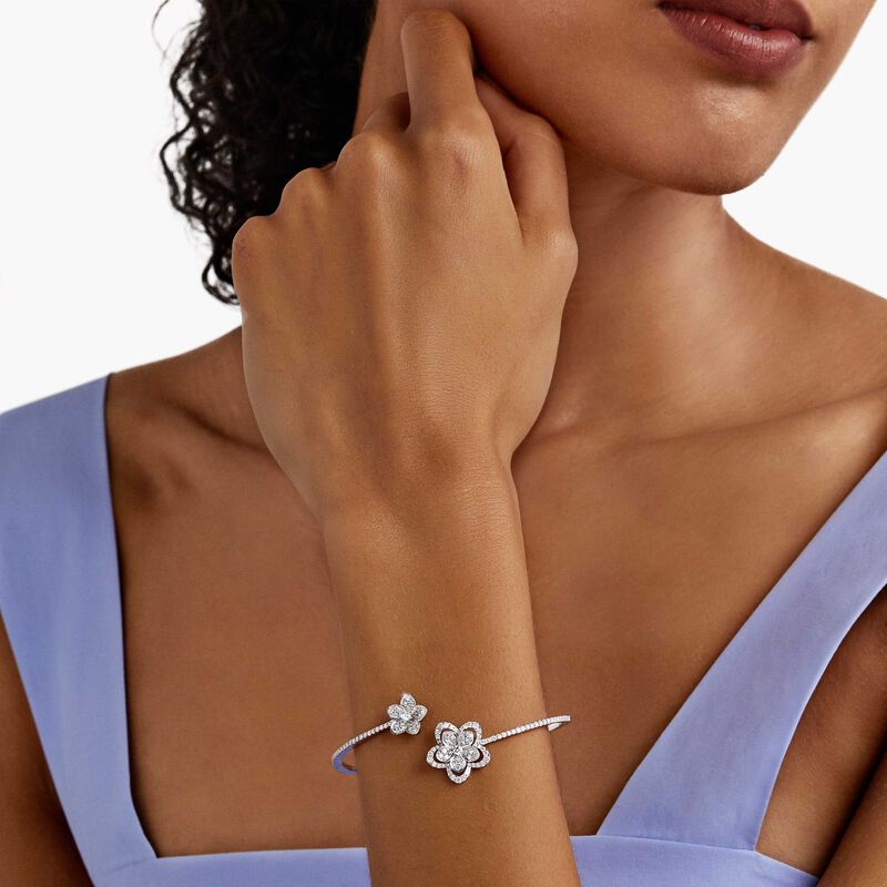 Wild Flower Twist Diamond Bangle, , hi-res