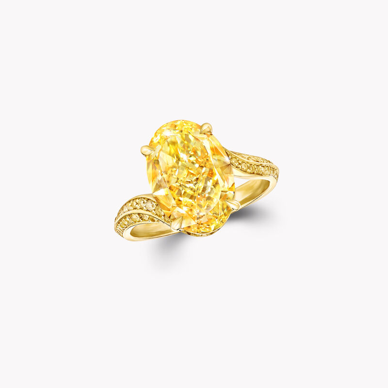 Oval Yellow Diamond High Jewellery Ring, , hi-res