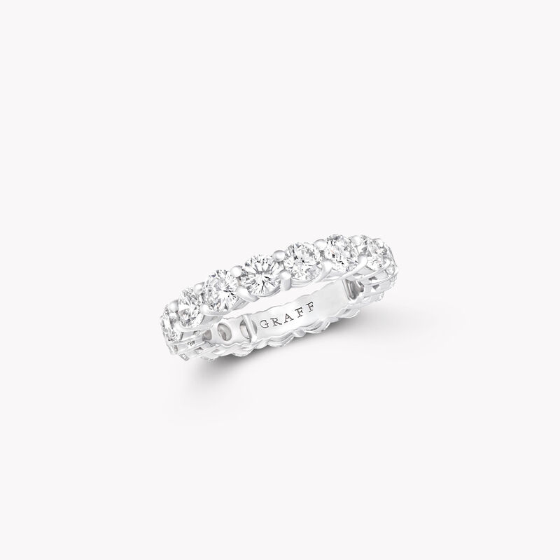 Shared Claw Round Diamond Wedding Band, , hi-res