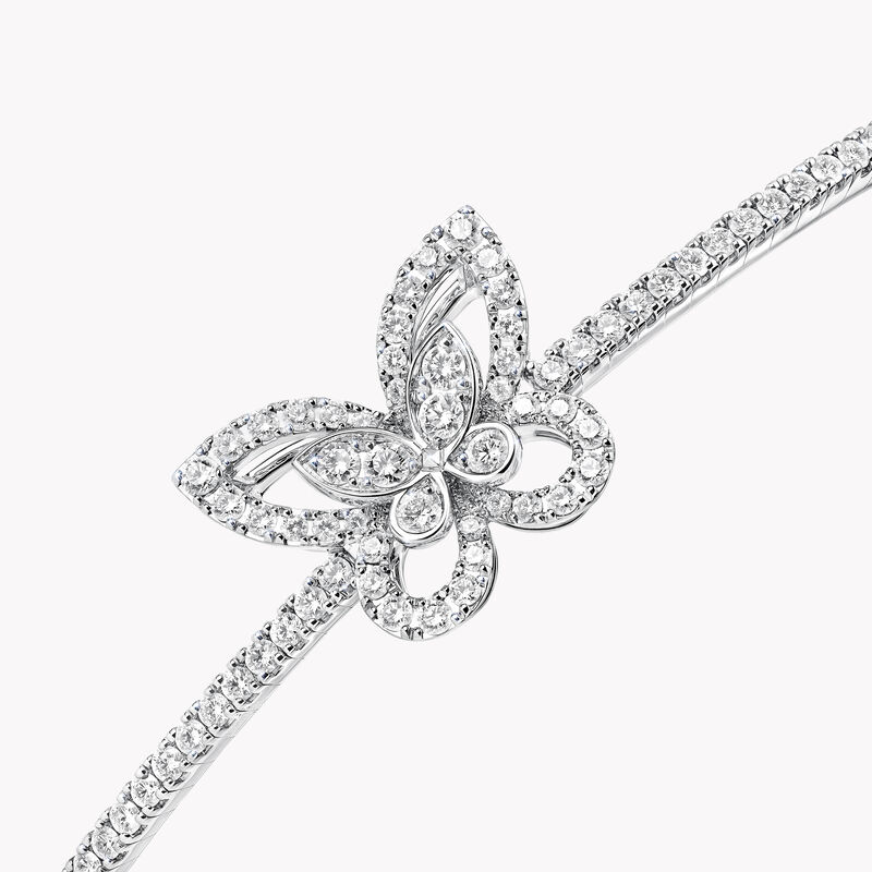 Butterfly Silhouette Diamond Bangle, , hi-res