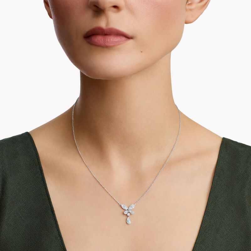 缱绻蝴蝶钻石吊坠