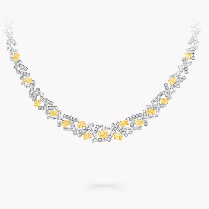 Threads Yellow and White Diamond High Jewellery Necklace