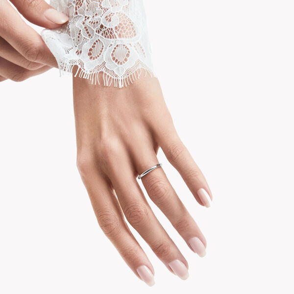 D Shape Wedding Band, , hi-res