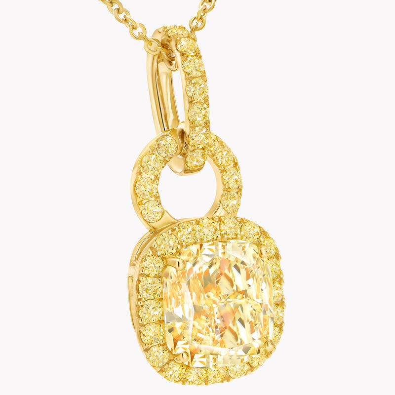 Icon 8枕形黄钻吊坠