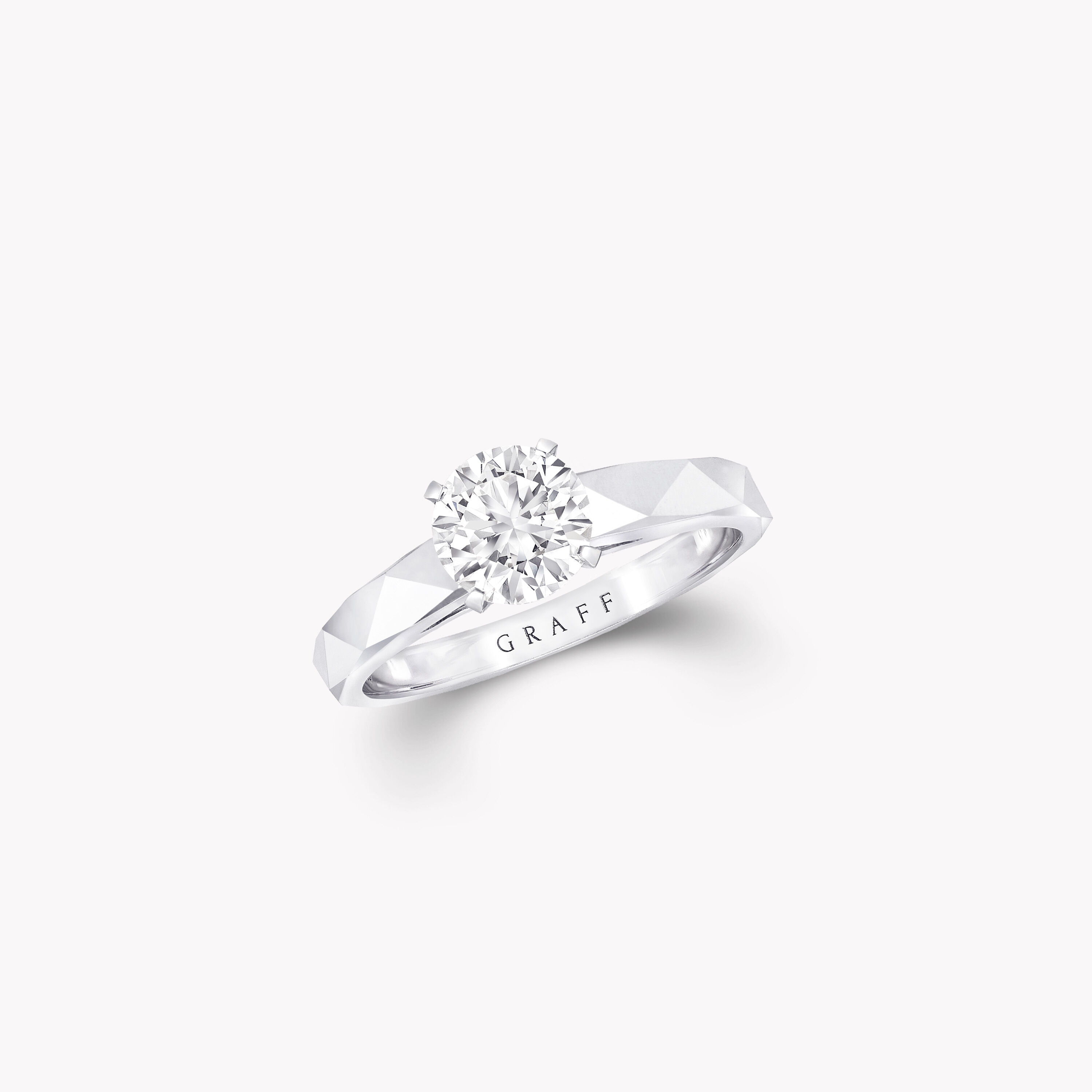 Laurence Graff Signature Round Diamond Engagement Ring Graff