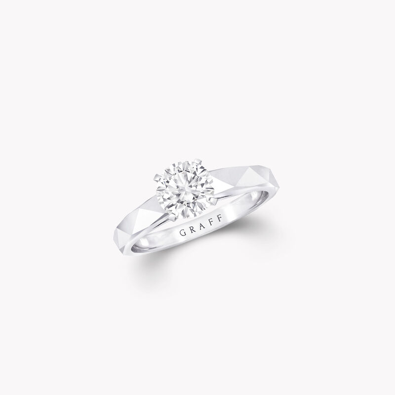 Laurence Graff Signature Round Diamond Engagement Ring, , hi-res