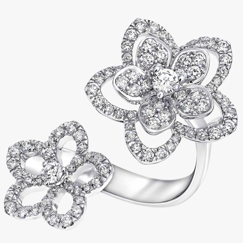 Wild Flower Double Diamond Ring