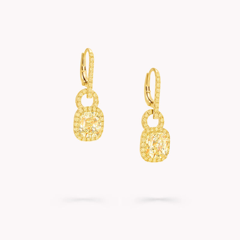 Icon 8枕形黄钻耳环