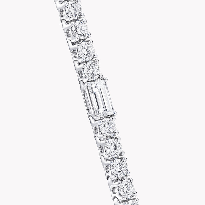 Round and Emerald Cut Diamond Bracelet, , hi-res