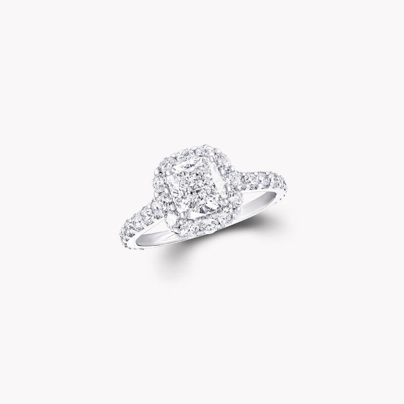 Icon Cushion Cut Diamond Engagement Ring, , hi-res