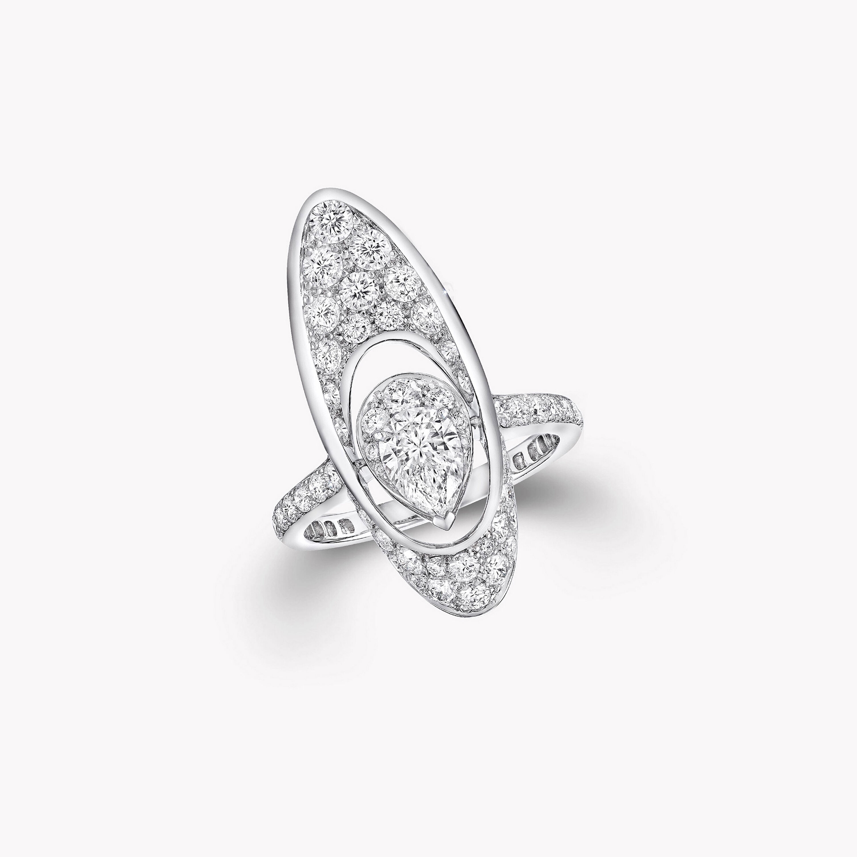 Graff Gateway Pear Shape Diamond Ring White Gold Graff