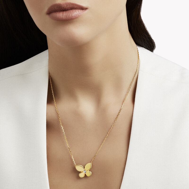 Pavé Butterfly Pendant, , hi-res