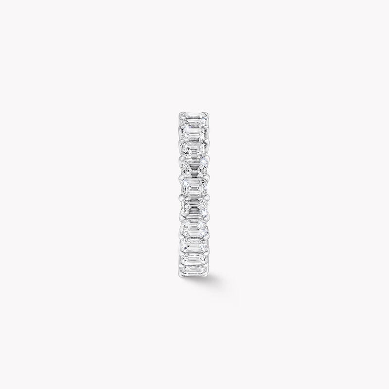 Claw Set Emerald Cut Diamond Eternity Ring