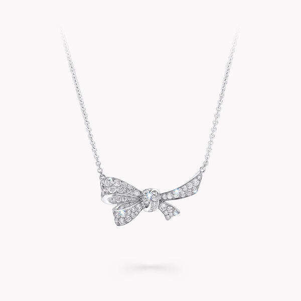 Tilda's Bow Diamond Pendant, , hi-res