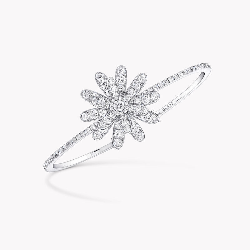 Wild Flower Abstract Diamond Bangle, , hi-res