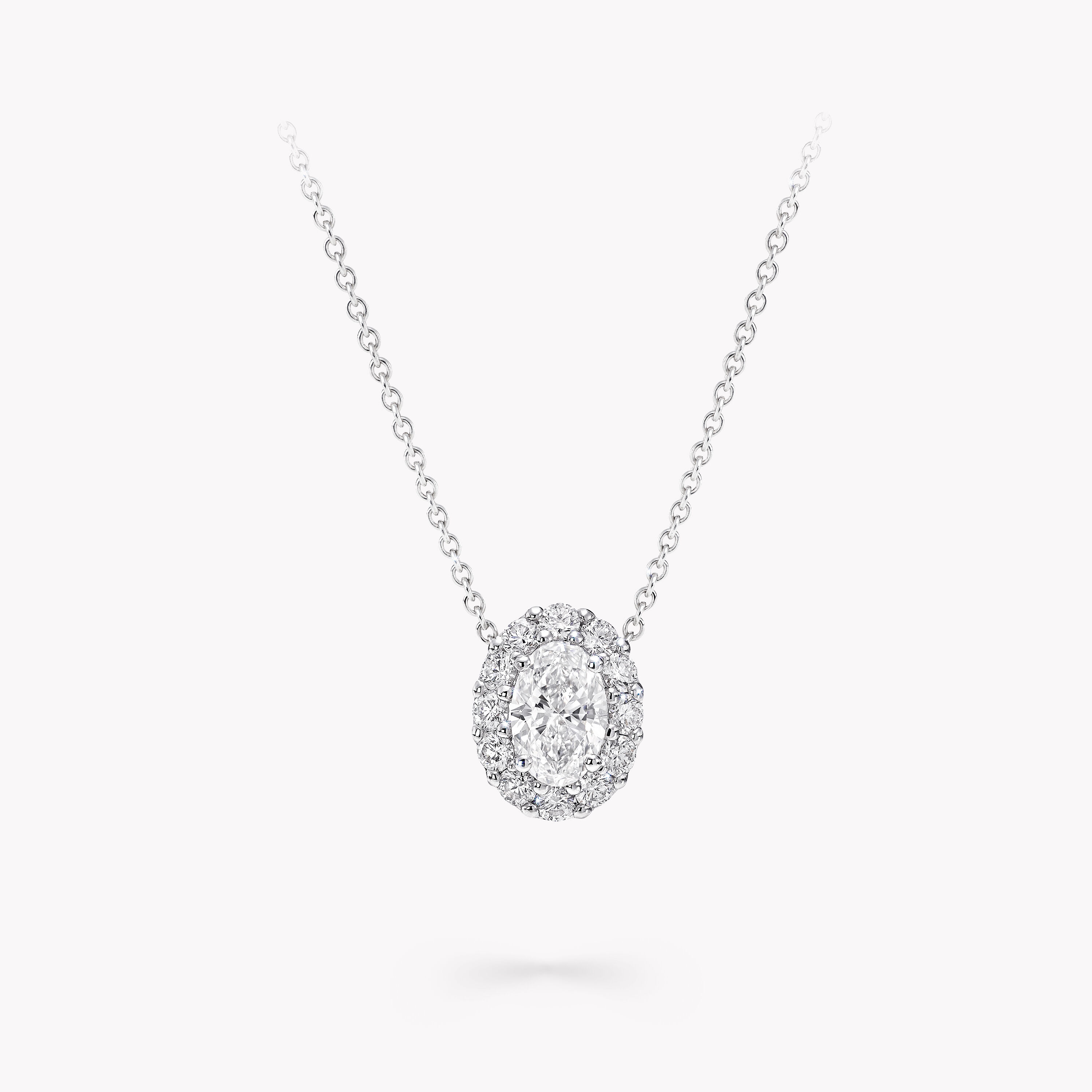 Oval diamond outlet pendant