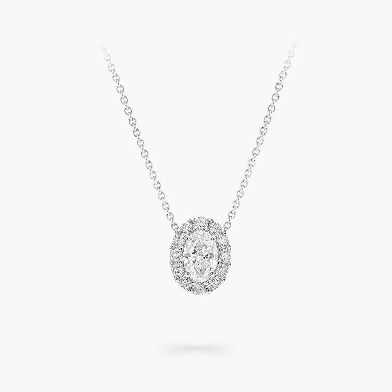 Icon Oval Diamond Pendant, , hi-res