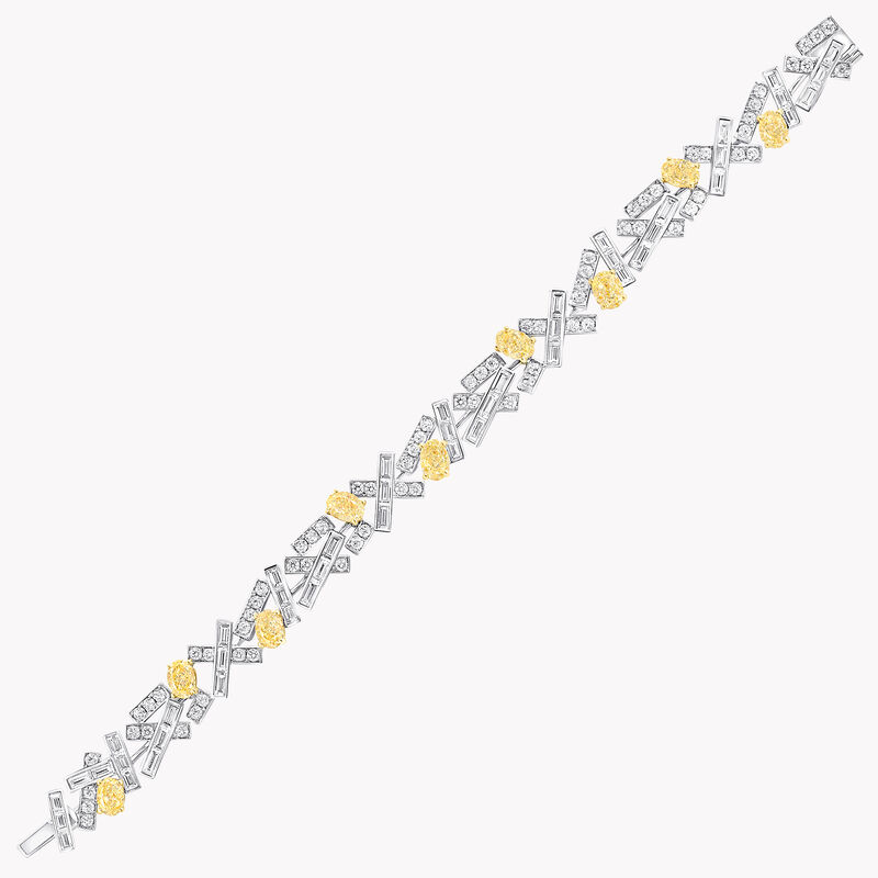 Threads Yellow and White Diamond High Jewellery Bracelet, , hi-res