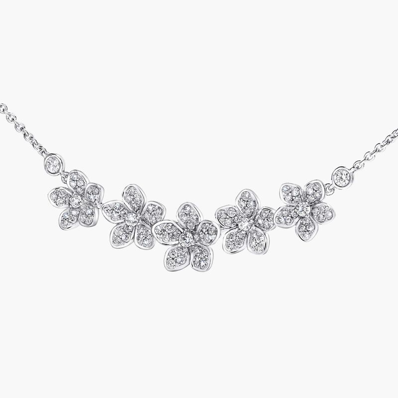 Wild Flower Diamond Line Pendant, , hi-res