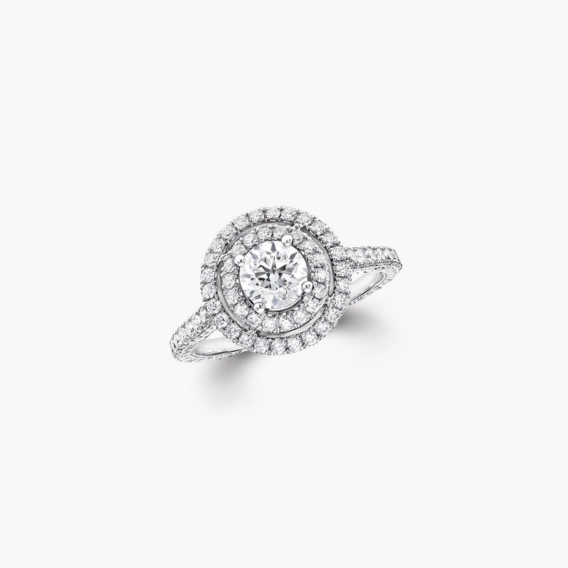 Twin Constellation Round Diamond Engagement Ring, , hi-res