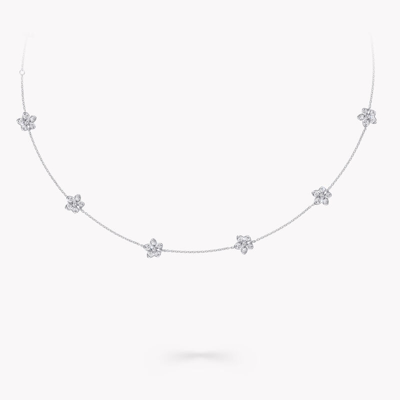 Wild Flower Petite Pavé Diamond Necklace, , hi-res