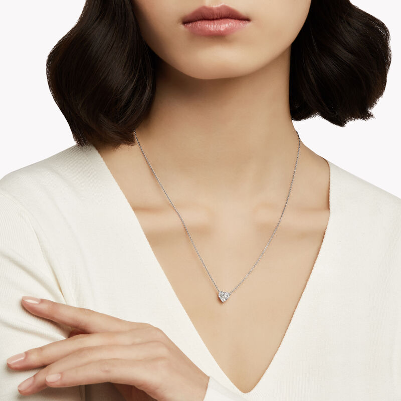 Heart Shape Diamond Pendant, , hi-res