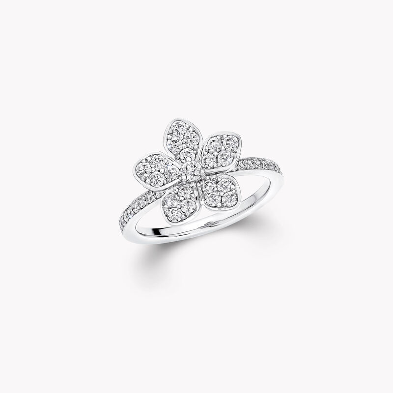 Wild Flower Pavé Diamond Ring