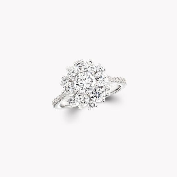 Round Diamond Cluster Ring, , hi-res