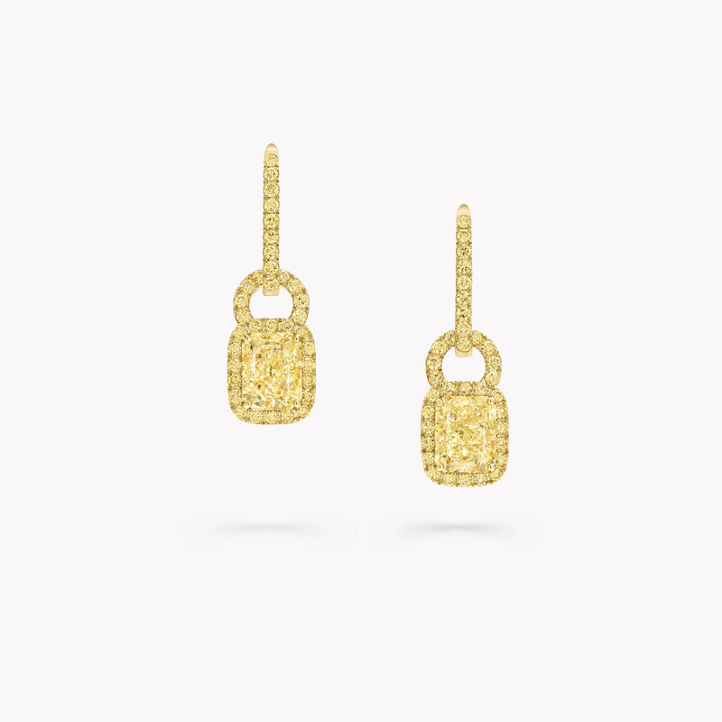 Icon 8雷地恩形切割黄钻耳环